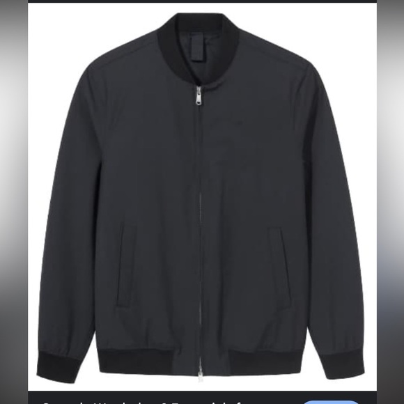 L’Estrange from London mens hydro wool waterproof  navy bomber jacket size M - Picture 1 of 12